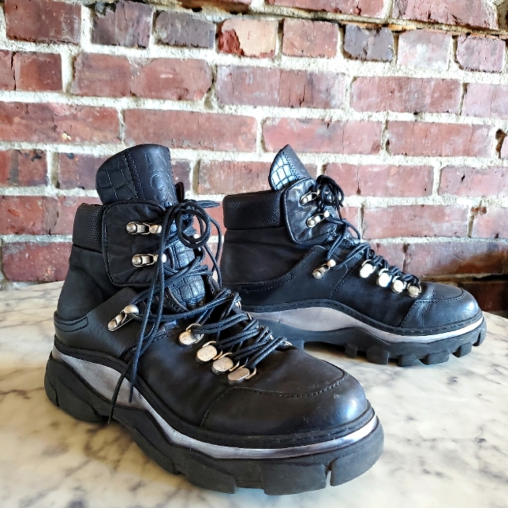 Free People × A.S. 98 black hiker boots 39
